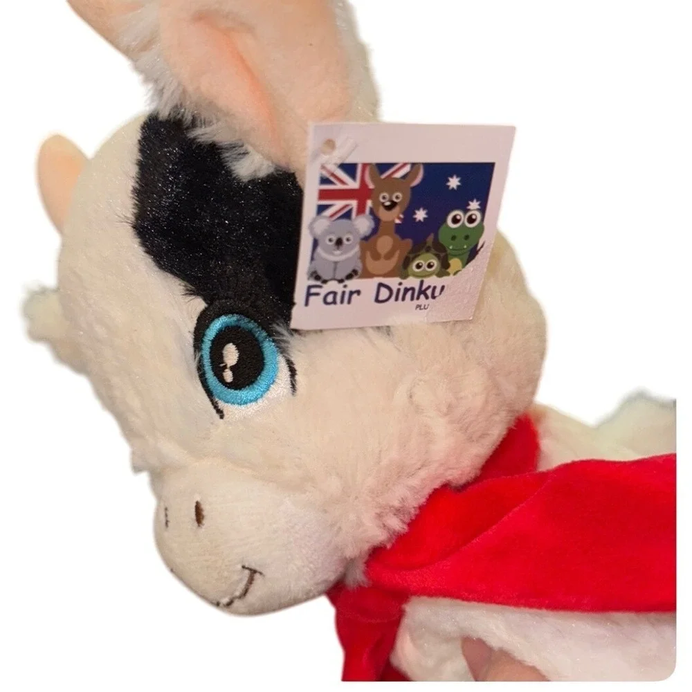 Fair Dinkum Daisy Cow Stuffed Plush Animal Toy Red Scarf Cute Kids NWT‎